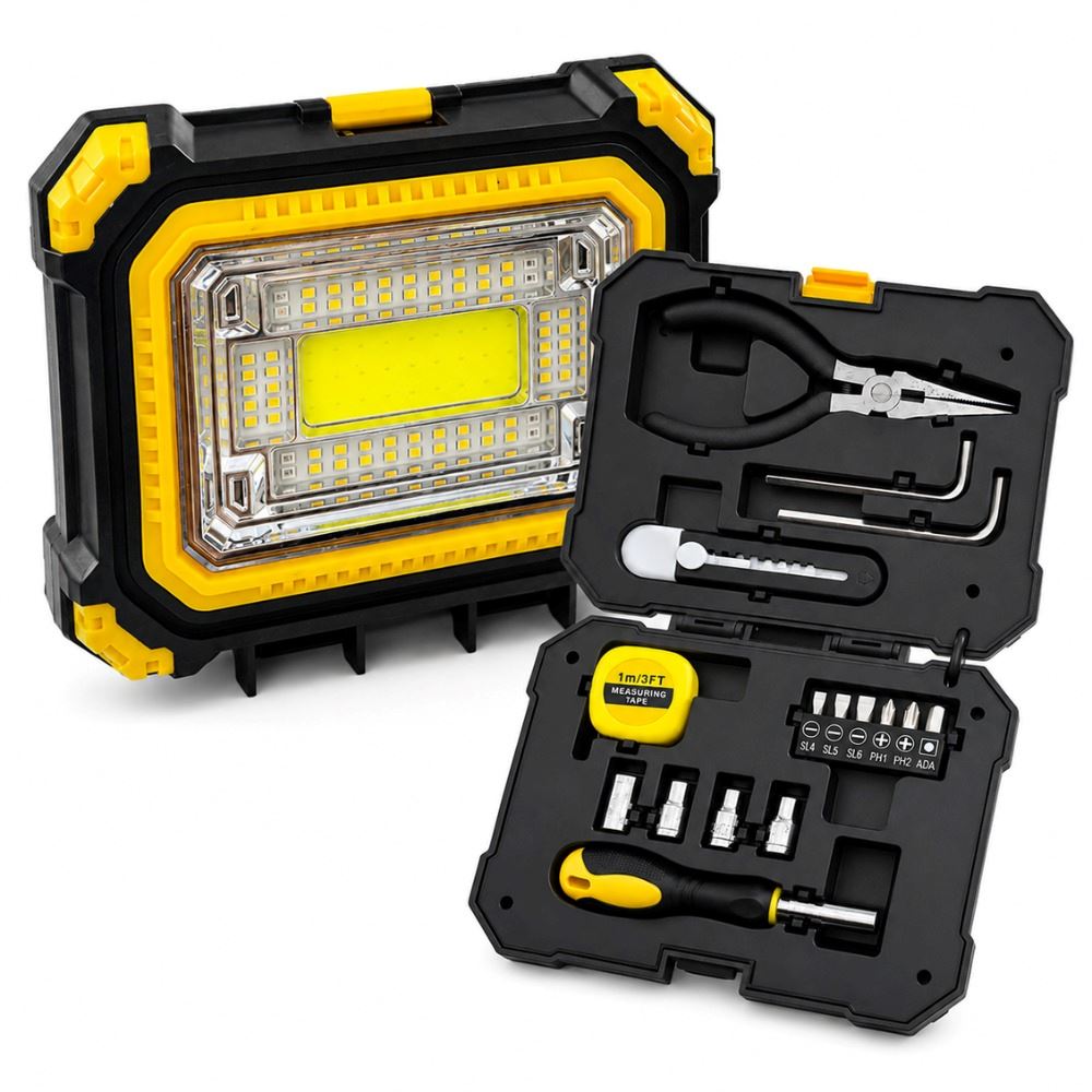 Kit Herramientas Multifuncional Lámpara Led Solar Recargable